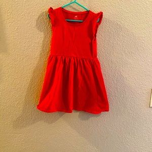 Girl, H&M , Orange Dress, 6-8 year olds.